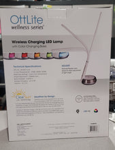 Load image into Gallery viewer, OttLite Wireless Charging LED Table or Desk Lamp, White