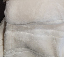 Load image into Gallery viewer, Life Comfort Luxe Velvet Throw Blanket 60in x 70in Vibrant Elegant Design, Soft Cream