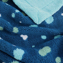 Load image into Gallery viewer, Life Comfort Kids Ultimate Sherpa Fleece Throw, Teal / Dark Blue