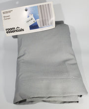 Load image into Gallery viewer, Room Essentials Manatee Gray Waffle Weave Fabric Shower Curtain Grey Bath