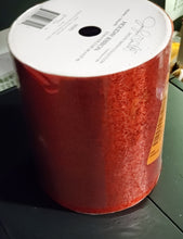 Load image into Gallery viewer, Home & Hearth, RED Sparkle Ribbon , Jaclyn Smith Collection 5.5" x 15'