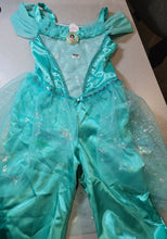 Load image into Gallery viewer, Kids' Deluxe Disney Princess Jasmine Halloween Costume Jumpsuit, Size 4-6X