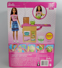 Load image into Gallery viewer, Barbie Noodle Bar Playset with Brunette Doll, Workstation and Accessories, Age 4 yrs+