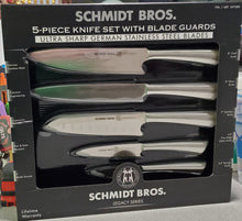 Load image into Gallery viewer, Schmidt Bros. Legacy Series, 5 Pc Ultra Sharp Knife Set + Blade Guards