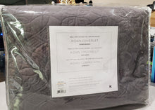 Load image into Gallery viewer, AIDAN Coverlet Embroidered 100% Cotton Shell / 100% Polyester Fill - Size King, Charcoal