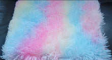 Load image into Gallery viewer, Light Pink Rainbow Tie-Dye Plush Throw Blanket, Double Sided, child's