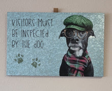Load image into Gallery viewer, Mr. Bones on Galvanized Metal Wall Décor Sign (18"x12"x.75")