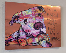 Load image into Gallery viewer, Framed Dogs, Copper Wall Art, Picture, "In a Perfect World" (19"x15"x1")