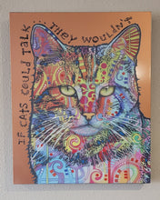 Load image into Gallery viewer, Abstract Talking Cats on Copper - Wall Art (19"x15 5/8"x1.5")