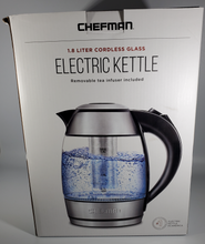 Load image into Gallery viewer, Chefman 1.8 Liter Electric Glass Kettle With Removable Tea Infuser, Open Box