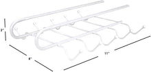 Load image into Gallery viewer, Home Basics 10 Hook Under Shelf Mugs Cup Storage Drying Holder Rack, and closet or Cabinet Hanging Organizer Rack for Ties and Belts, Gray