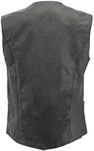 Load image into Gallery viewer, Leather Biker Vest, Naked Goatskin Leather, Women’s, Distressed Grey