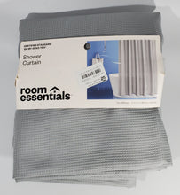 Load image into Gallery viewer, Room Essentials Manatee Gray Waffle Weave Fabric Shower Curtain Grey Bath