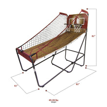 Load image into Gallery viewer, Double-Swish Electronic Basketball Game with 8 Game Options, Six 7-Inch Basketballs, 2 Steel Rims and Inflation Pump