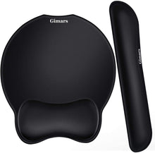 Load image into Gallery viewer, Gimars Upgrade Enlarge Superfine Soft Smooth Gel Ergonomic Mouse Pad & Wrist Support and Keyboard Wrist Rest