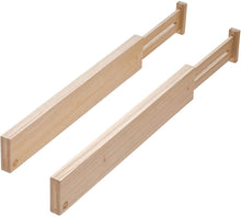 Load image into Gallery viewer, iDesign Eco Wood Adjustable Drawer Organizer, Dividers, Natural