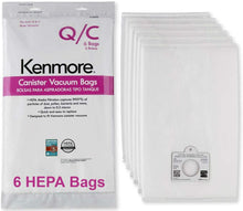 Load image into Gallery viewer, Sears Genuine 6-Pack Кеnmоrе Canister Vacuum Bags 53292 Type Q - C HEPA for Canister Vacuums Cleaner