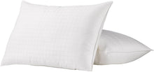 Load image into Gallery viewer, Exquisite Hotel Plush Gel-Fiber Filled Hypoallergenic Pillows with a 100% Cotton Shell, Windowpane Pattern, and Soft Density, 2-Pack, Standard