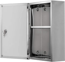 Load image into Gallery viewer, Croydex Trent Stainless Steel Lockable Medicine Cabinet with mirrored glass door