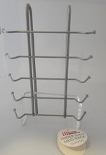 Load image into Gallery viewer, Home Basics 10 Hook Under Shelf Mugs Cup Storage Drying Holder Rack, and closet or Cabinet Hanging Organizer Rack for Ties and Belts, Gray