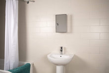 Load image into Gallery viewer, Croydex Trent Stainless Steel Lockable Medicine Cabinet with mirrored glass door