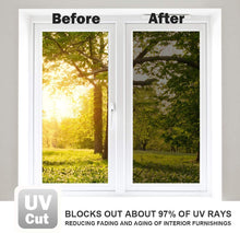 Load image into Gallery viewer, One Way Mirror Window Film Daytime Privacy Heat Control Film Solar Film Non-Adhesive Window Tint Black & Silver 6 Mil 23.6 Inch x 13.1 Feet