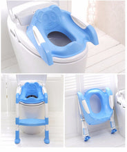 Load image into Gallery viewer, Baby Potty Training Seat with Step Stool Ladder, (3 in 1) Kids Toddler Potty Toilet Seat with Adjustable Non-Slip Steps Pads, Folding & Portable