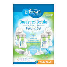 Load image into Gallery viewer, Dr. Brown's Breastfeeding Baby Bottles, Options+ Wide-Neck Breast to Bottle Feeding Set