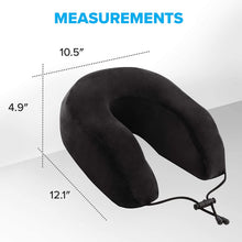 Load image into Gallery viewer, Pack A Nap Travel Neck Pillow 100% Pure Memory Foam - 3D Contoured Eye Mask - Earplugs - Drawstring Bag - Compact