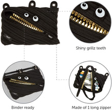 Load image into Gallery viewer, ZIPIT Grillz 3-Ring Pencil Case, Black