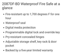 Load image into Gallery viewer, SAFE First Alert 0.94 cu. ft. Digital Ready-Seal Waterproof Fire Resistant Safe