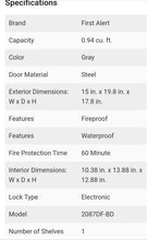 Load image into Gallery viewer, SAFE First Alert 0.94 cu. ft. Digital Ready-Seal Waterproof Fire Resistant Safe