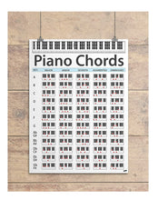Load image into Gallery viewer, Large Piano Laminated Chord Chart, 30 X 22.5 | Keyboard Music Lessons, P1001B
