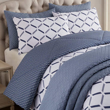 Load image into Gallery viewer, Style Decor 6-piece Comforter and Coverlet Set, Dartmouth Navy, King