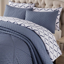 Load image into Gallery viewer, Style Decor 6-piece Comforter and Coverlet Set, Dartmouth Navy, King