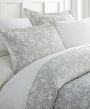 Load image into Gallery viewer, Duvet Cover Set | 3-PC ROSE GRAY PATTERN | Home Hotel Collection | KING/CAL KING
