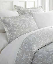Load image into Gallery viewer, Duvet Cover Set, 3-PC ROSE GRAY PATTERN, Home Hotel Collection, FULL/QUEEN, comforter