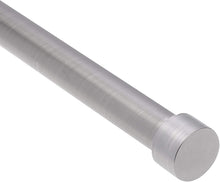 Load image into Gallery viewer, Umbra Cappa Curtain 1-Inch Drapery Rod, Includes 2 Matching Finials, Brackets & Hardware, 66 to 120-inches, Pewter