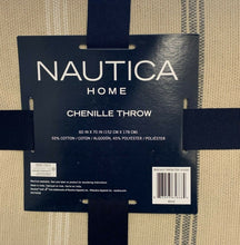 Load image into Gallery viewer, Nautica Home Benchley Chenille Throw Blanket, 60 in x 70 in (Beige)