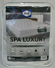 Load image into Gallery viewer, Sealy Sterling Collection Spa Luxury Premium 400 Thread Count Mattress Pad - Twin