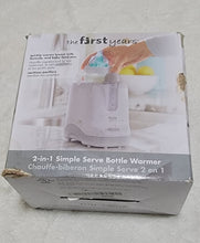Load image into Gallery viewer, The First Years 2 in 1 Simple Serve Bottle Warmer &amp; Pacifier Sanitizer, Compact Design
