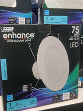 Load image into Gallery viewer, 5/6 in. Integrated LED White Retrofit Recessed Light Trim Dimmable CEC Downlight Daylight 5000K, 6-Pack
