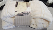 Load image into Gallery viewer, Life Comfort Luxe Velvet Throw Blanket 60in x 70in Vibrant Elegant Design, Soft Cream

