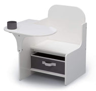 Delta Children MySize Chair Desk with Storage Bin, Bianca White