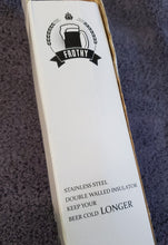 Load image into Gallery viewer, Frothy Stainless Steel Beer Cooler, Snuggy, bottle holder, bottle opener neoprene sleeve
