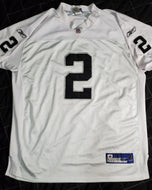 Los Angeles Raiders White Nike Football Jersey with black Satin Stitched #2  - Vintage
