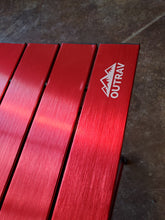 Load image into Gallery viewer, Outry Lightweight Aluminum Folding Table, Portable, (RED, Medium- Unfolded: 22.2" x 15.9" x 16.1")
