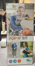 Load image into Gallery viewer, Pop N' Sit Portable Booster Chair, Blue  – Seat for Indoor/Outdoor Use Fast, Easy, Compact
