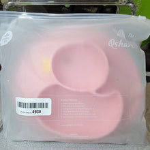 Load image into Gallery viewer, Silicone Divided Portable Non Slip Suction Toddler Plates -  BPA Free Baby Duck (Blue &amp; Pink)
