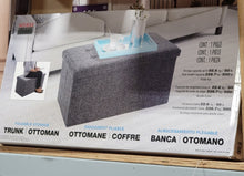 Load image into Gallery viewer, Seville Classics Ottoman Square Two seat Low Foot Rest Foldable Storage
